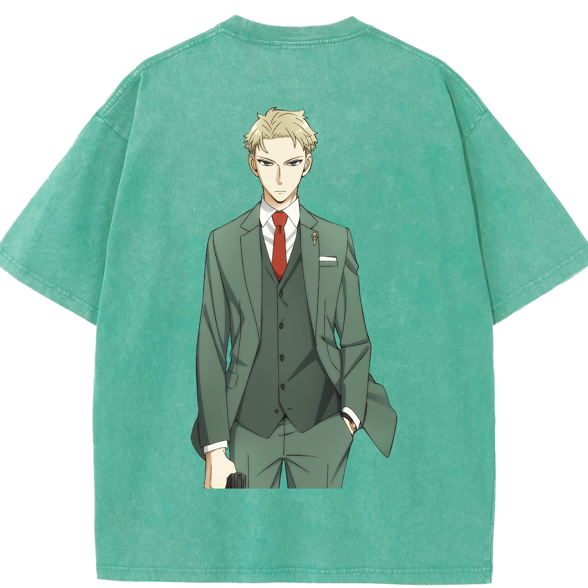 （画像用） SPY×FAMILY间谍家家酒 綿100% ヴィンテージ風 半袖Tシャツ（背面プリント）